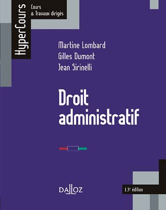 couverture Droit administratif - 13e édition