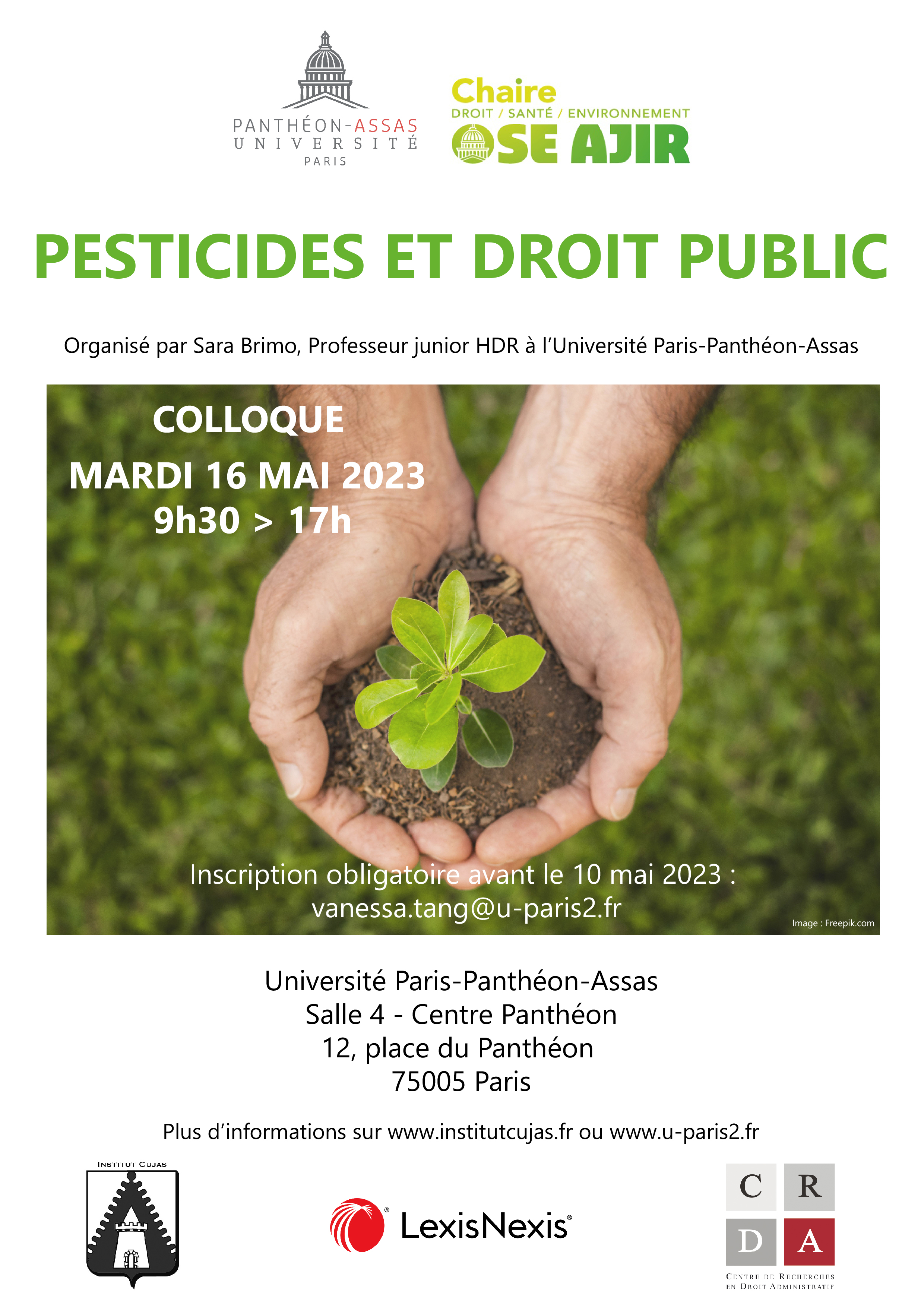 Affiche colloque Pesticides et droit public