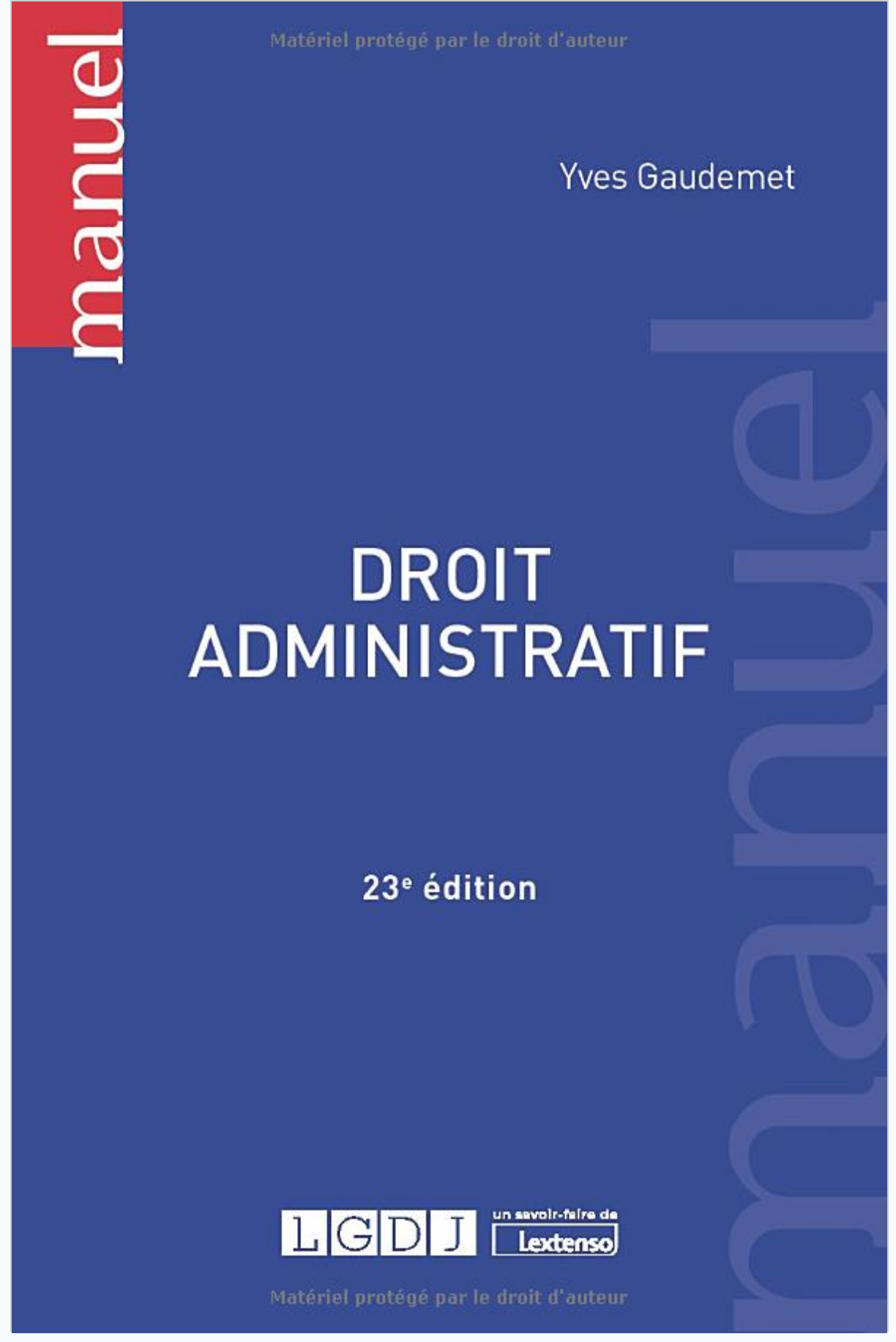 couverture Droit administratif - 23e édition