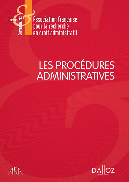 Couverture AFDA - les procédures administratives 2015