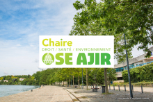  Vue du Centre Melun avec des arbres au printemps et le logo OSE AJIR